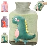 MHwan Wärmflasche, 2L Groß Verdickte Plüsch Flauschige Wärmflasche Kinder...