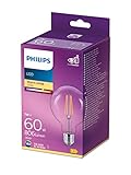 Philips LED Classic E27 Filament Lampe (60 W), LED Lampe in Globe-Form mit...