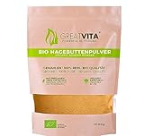 GreatVita Bio Hagebuttenpulver 1000g | Schonend gemahlenes Pulver aus 100% Bio...