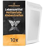 Mottenfalle Lebensmittel - 10 Stück Spar Set - Klebestreifen - Zur...