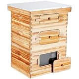 VEVOR Bienenstock, Zander Beute für 30 Rahmen, mit Bienenwachs beschichtetes...