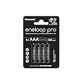 eneloop pro, AAA/Micro NI-MH Akku, 4er-Pack, Kapazität mit min. 930 mAh,...