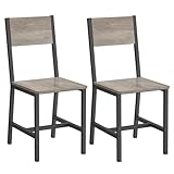 VASAGLE Esszimmerstühle, Küchenstühle, 2er Set, Metallrahmen, für Esszimmer,...