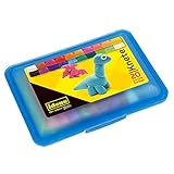 Idena - Knetebox mit 20 Stangen bunter Knete, in blauer Aufbewahrungsbox,...