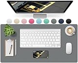 Sevenpers Schreibtischunterlage, 80x40cm office Mauspad aus PU-Leder, Leicht zu...