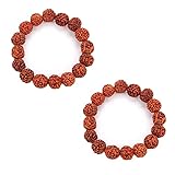 Petrichor 5 Mukhi Rudraksha Bead Bracelets (Pack of 2) Daily Fashion Wear