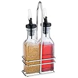 APS, Essig- & Öl-Menage, Glasbehälter mit Deckel und tropffreiem...