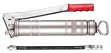 Connex Handhebelfettpresse mit Hochdruckschlauch - chromfarbig/rot -...