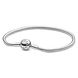 Pandora Damen-Armband mit Kugelverschluss, glatt 925 Silber 18 cm-590728-18