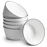 NUTRIUPS Keramikschalen, 6''- 15,2 cm, 6 Stück, Müslischalen – 800 ml...