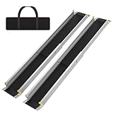 FIVMEN 2X Rollstuhlrampe Teleskop 76-122 cm Aluminium Rampe Rollstuhl...