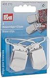 Prym 405.270 Hosenträger Clips, Legierter Stahl, Silber, Einheits Größe, 2...