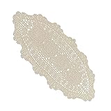 Phantomon Ovaler Spitzen-Tischläufer, Deckchen, Blumenmuster, Tischdecke,...