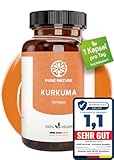 Pure Nature Kurkuma Kapseln Komplex HOCHDOSIERT [1 Kps/Tag I 12.000mg Curcuma] -...