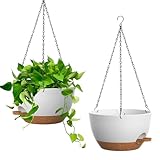 Homeuouz 25cm Selbstbewässernde Hängende Blumenampel 2er-Set – Blumentopf...