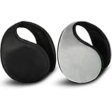 SATINIOR 2 Packungen Ohrwärmer Schwarz Vlies Ohrenschützer Winter Zubehör...