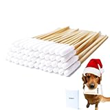 MZQSIY 50 Stück Pet Dog Ear Cleaner Bamboo Cotton Buds 15.5cm verbesserter...