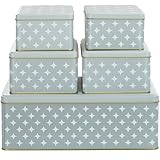 BALOU LIVING 5er Set Keksdose Weihnachten eckig - Weihnachtskeksdosen groß aus...