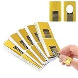 Hanyousheng Nagel-Schablonen (200 Stück), Golden Schablonen für künstliche...