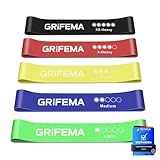 GRIFEMA Fitnessbänder [5er Set], Hochwertiges Fitnessband, Resistance Bands mit...