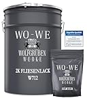 WO-WE 2K Fliesenlack Fliesenfarbe Wand und Bodenfliesen Anthrazit-Grau ähnl....