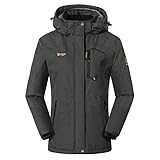 donhobo Damen Wanderjacke Winter Outdoor Mantel Wasserdicht Regenmantel...