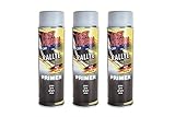 3X Haftgrund Spray Fast Finish, Grundierung, Grau 500ml, schnelltrocknend, hohe...