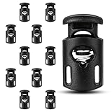 Bewudy 10 Stück Kordel Stopper Universal, Schwarz Kordelstopper 1 Loch,...