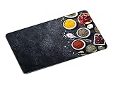 KESPER 36362 Glas-Schneideplatte 29,5 x 19 cm Motiv SPICES