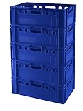 5 Stück E2 Kisten 60x40x20 Fleischkiste Lagerkiste Metzgerkiste in blau