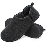 Snug Leaves Herren Fuzzy Kunstwolle Memory Foam Hausschuhe Anti-Rutsch warm...