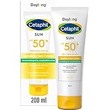 CETAPHIL SUN Sensitive Gel-Creme SPF 50+, 200ml, Sonnencreme für empfindliche,...