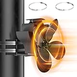 Seseno Ofenventilator Kamin Ventilator Kaminventilator mit 4 Blättern und 2...