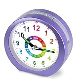 DTKID Wecker Kinder, Kinderwecker Ohne Ticken mit Snooze und Nachtlicht,...