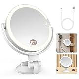 Mexgcom Kosmetikspiegel mit Beleuchtung, 30X Vergrößerungsspiegel mit...