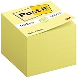 Post-it Haftnotiz-Würfel Kanariengelb, 1 Block mit 450 Blatt, 76 mm x 76 mm,...