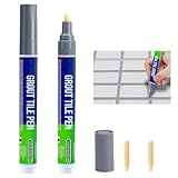 Caelura 2 Stück Fugenstift Grau, Fugenstift mit Ersatzspitze, Fliesenstift...