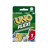 Mattel Games UNO Flex, UNO Kartenspiel für die Familie, mehr Abwechslung durch...