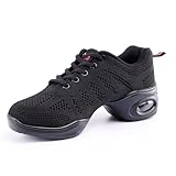 Asyusyu Tanzsneaker Damen Tanzschuhe Schnüren Jazz Tanzschuhe mit Luftkissen...