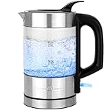 ProfiCook® Wasserkocher Edelstahl | 0,5 Liter | blau beleuchtet | BPA frei |...