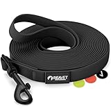 ReaVET Schleppleine für Hunde 5 Meter, Schwarz I Robuste & wasserfeste...