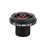 Zerone 5MP Fisheye CCTV Kameraobjektiv M12x0,5 185 ° Weitwinkel 1,7 mm...