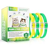 Flohhalsband Katze 4 Stück Zecken-Halsband für Katzen, Anti-Floh Katze...