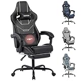 WOTSTA Gaming Stuhl Ergonomisch Gaming Chair Bürostuhl mit Fußstütze Racing...