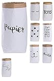 Papiersack Paper Bag rund Kraftpapier Beutel Mülleimer Braun Weiß 'papier'