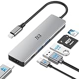USB C Hub 6-in-1 Multiport-Adapter mit 4K@60Hz HDMI, 100W PD, 2...