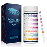 RUNBO 7 IN 1 Poolwasser Teststreifen für pH,150 Stück,Wassertester Tester für...