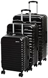 Amazon Basics Hartschalen - Kofferset - 3-teiliges Set (55, 68, 78 cm), Schwarz