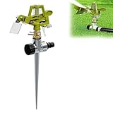 Bebochoi Rasensprenger Impulsregner aus Zinklegierung, 360-Grad Rasensprenger,...