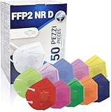Rotoform 50st. FFP2 Masken, 5-lagig Schutz FFP2 Maske Bunt, FFP2 Maske CE2233,...